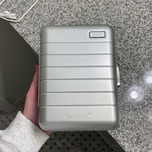 Away Mini Hard Suitcase/Toiletry Bag - Aluminum